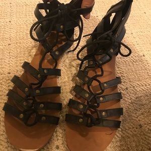 Lace up gladiator sandals